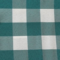 Ultimate Textil Poliészter kockás szövet szalvéta-piknik, kültéri vagy beltéri Party használatra, kékeszöld és fehér