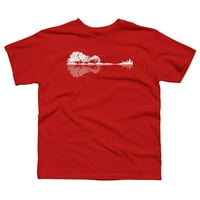 Nature Guitar Boys piros grafikus póló-az emberek XL tervezése