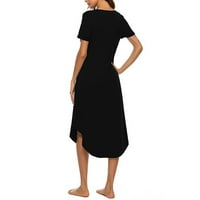 Efsteb Molett Női ruhák Clearance Rövid ujjú ruhák V-nyakú szmoking Loungewear Ruha Alkalmi Egyszínű Nyári divatos