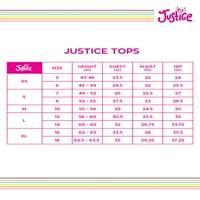Justice Girls Unity Tie-Front póló, Méretek 5- & Plus