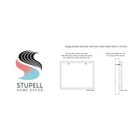 Stupell Industries pálmafa fenyegető fehér nyári villa kunyhó festménygaléria csomagolt vászon nyomtatott fali művészet,