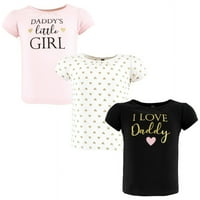 Hudson Baba Csecsemő Lány Rövid Ujjú Pólók, Lány Apu, Kisgyermek
