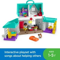 Fisher-kis emberek nagy segítők interaktív otthoni játékkészlet Tessa és Chris, Kék