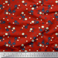 Soimoi piros selyem szövet művészi Virágmintás szövet által Udvar széles