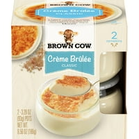 Brown Cow Single Serve crème brulee desszert, 3. oz. Mindegyik, csomagoljon