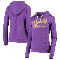 Női Heathered Purple LSU Tigers VIP pulóver kapucnis pulóver