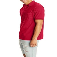 Hanes férfi EcoSmart Jersey rövid ujjú póló zsebbel
