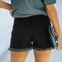 Jean rövidnadrág alkalmi nyomtatás csíkos minta alacsony nő nadrág Női Divat Slim Fit napi Női nadrág gomb Könnyű fél