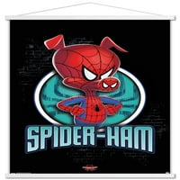 Marvel Spider-Man-Into The Spider-vers-Spider-Ham fali poszter fa mágneses kerettel, 22.375 34