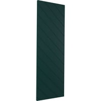 Ekena Millwork 12 W 41 H True Fit PVC átlós slat modern stílusú rögzített redőnyök, termálzöld