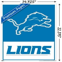 Detroit Lions-Logó Fali Poszter, 14.725 22.375