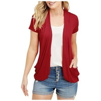 Női pólók alkalmi laza nyári pólók rövid ujjú v nyakú felsők egyszínű pólók blúz Piros L