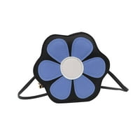 Lány Crossbody pénztárca PU bőr válltáska pénztárca virág pénztárca utazótáska Kék