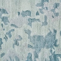 Orwell kortárs absztrakt szőnyeg, szürke köd kék színű zöld, 5 láb 8 lábnyi szőnyeg