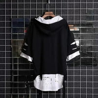 CoCopeaunt férfi Techwear ing Y2K Cyberpunk Rövid ujjú kapucnis póló pulóver Japán Streetwear Hip Hop felsők blúz