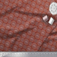 Soimoi Piros Poliészter krepp szövet nyíl & háromszög geometriai nyomtatási szövet által Udvar széles