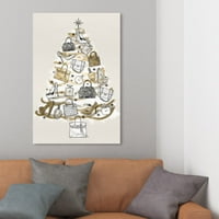 A Wynwood Studio Holiday és a szezonális fali művészet vászon nyomtatványok „Fashion Christmas” ünnepek - arany, fehér