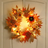 Őszi koszorú a bejárati ajtóhoz, őszi koszorú dekorációk 15.7 Hálaadás őszi koszorú betakarítás parasztház koszorú