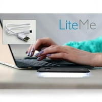 SereneLife Lite-Me szelfi megvilágított intelligens tok, telefon védelem beépített Power Bank & LED lámpák