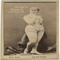 148-as kártyaszám, Clifton, a Duke Sons & Co. által kiadott Actors and Actressors sorozatból. a Cameo cigaretta poszter