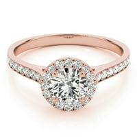 Mauli Jewels eljegyzési gyűrűk nőknek 0. Karátos Halo gyémánt esküvői eljegyzési gyűrű 4-vasvilla 14k szilárd sárga