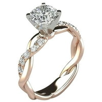 Cara Lady Gyűrű Menyasszonyi Cirkon Gyémánt Elegáns Eljegyzési Esküvői Zenekar Gyűrű Rózsa Arany